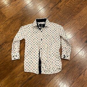 Elie Balleh Pac Man Dots Slim Fit Premium Casual Dress Boy’s Shirt Size 5